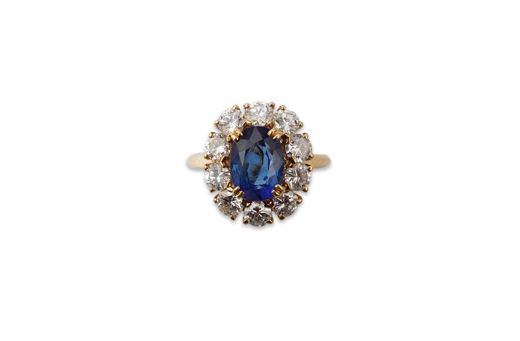 Monture Mauboussin, a sapphire and diamond cluster ring
